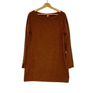 Bellamie Womens Long Sleeve Sweater Brown Size L